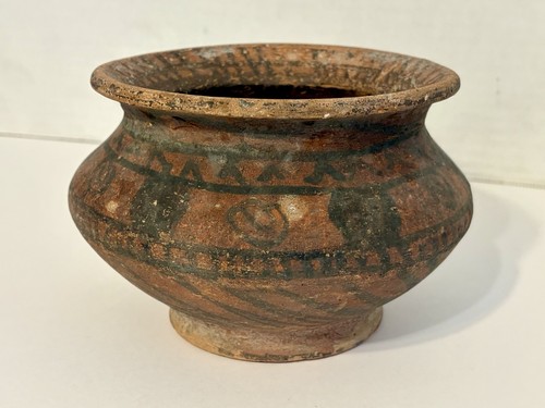 Antique Jar Bowl Native Water Vessel Pottery 5” Painted