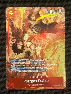 One Piece TCG Portgas.D.Ace ST30-007 SR Parallel Alternate Art AA English NM