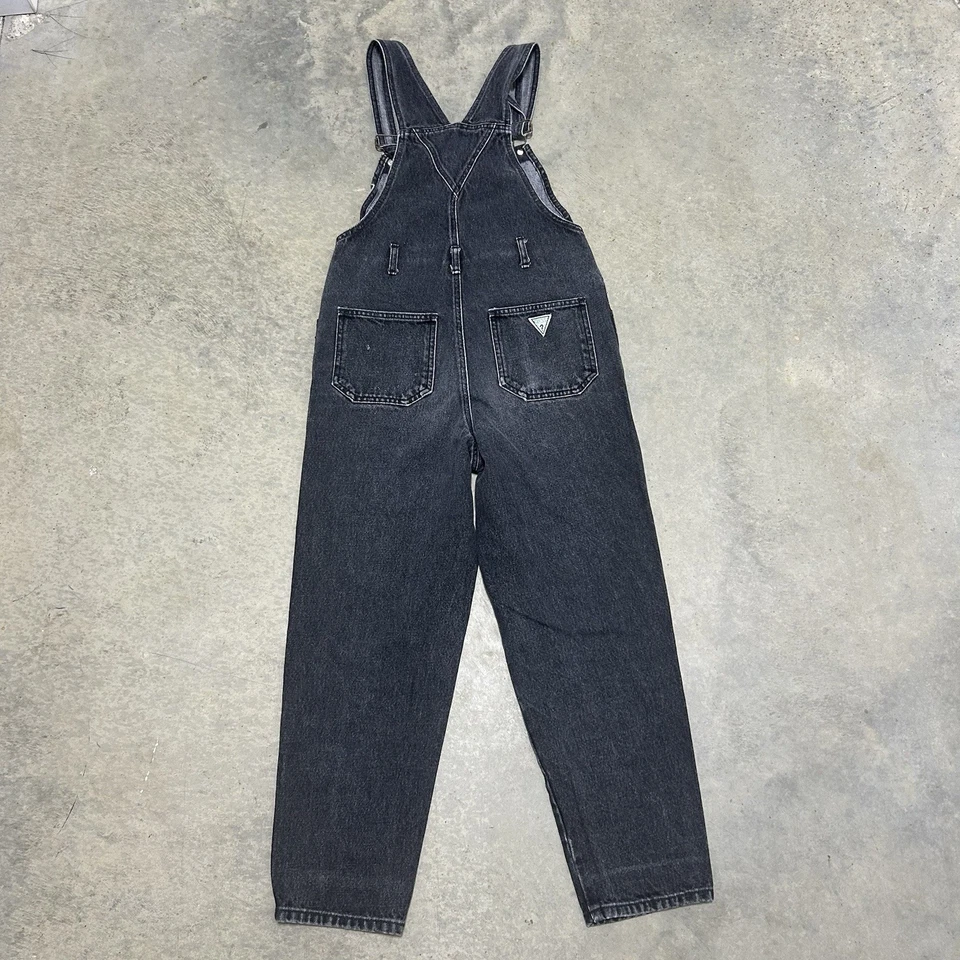Mono con tirantes Guess Jeans vintage años 90 de Georges Marciano hecho en EE. UU. negro talla M Foto 2 de 4