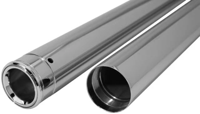 Tubos de horquilla cromados Custom Cycle 39 mm Show - 26,25 pulgadas Bicicleta de calle para motocicleta Foto 2 de 4