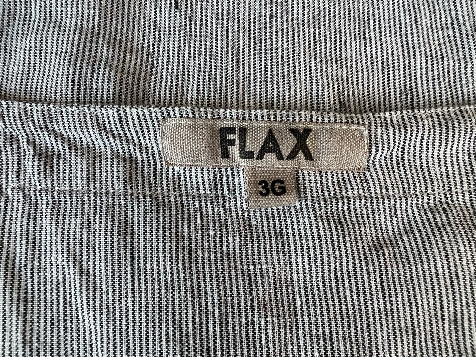 VETEMENTS Abito smanicato lino donna taglie forti 3G 24 26 grigio righe costa boho