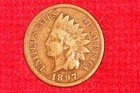 1897, Rare Old Antique, Indian Head Penny, *(Collector Coin )*, *(129 Years Old) — photo 1