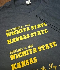 Vintage 80s USA Made T-Shirt Size L Wichita State Basketball Screen Stars