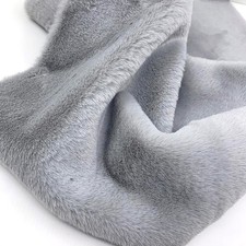 Shaggy Light Gray Faux Fur Fabric 160cm Wide Soft Plush for DIY Crafts 