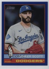 2025 Topps Heritage High Number Chrome Blue Border 82/150 Tanner Scott #551 tw0