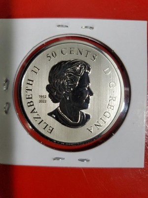 2023 Canada Oversized Half Dollar Special Colored Mosaic Coin. Protection 2x2.