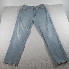 Vintage Levis 545 Jeans Mens 36x32 True Light Wash Blue Denim Loose Fit 90s