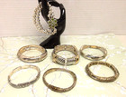 Jewelry Lot of 6 Stretch and Silver Beaded Bracelets for Repair Restring — photo 1