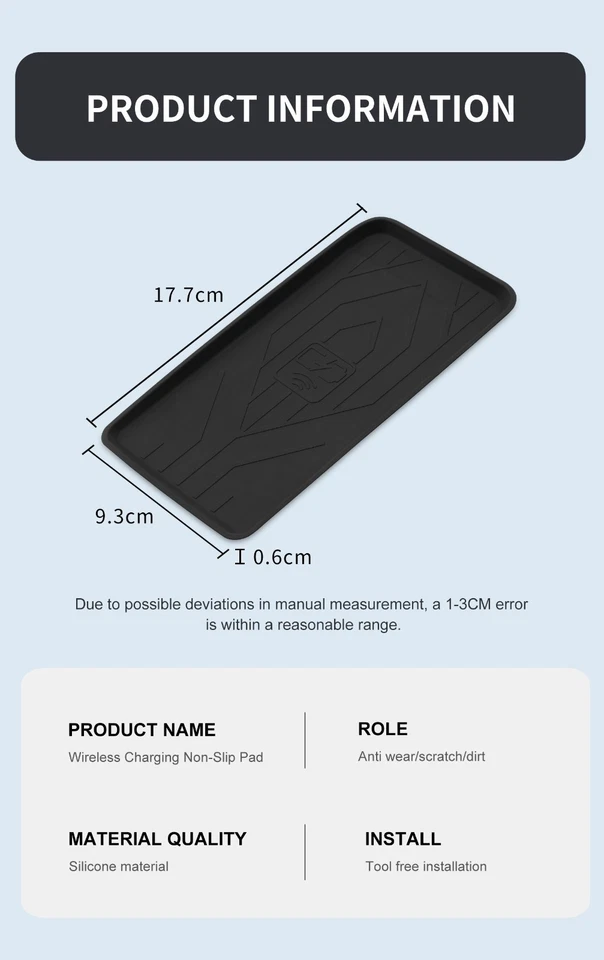 for Toyota Camry 2025 Phone Wireless Charging Pad Non-slip Protective Mat Car - Image 2 of 4