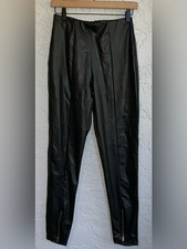 SHEIN Women's Black Faux Leather Straight-Leg Pants NWT