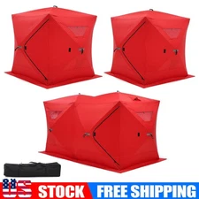 2-3/3-4/6-8 Person Ourdoor Portable Ice Shelter Pop-Up Ice Fishing Shanty Tent