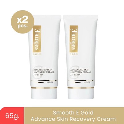 2x Smooth-E Gold Advance Skin Recovery Cream Anti-Wrinkle Brightening 65 g.