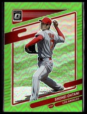 2021 Panini Donruss Optic 192 Shohei Ohtani Los Angeles Angels Lime Green Prizm