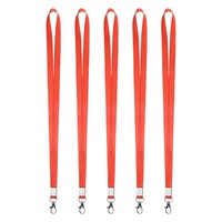 5Er-Set Lanyards FüR Id-Karten, Rot 1,5 Cm Breit Mit SchlüSselband