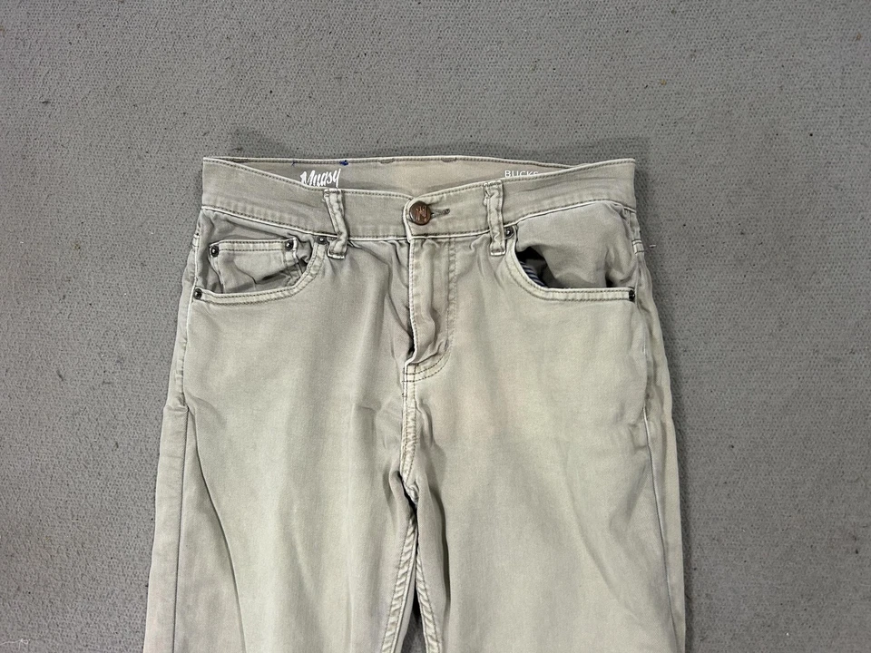 Pantalones de mezclilla elásticos Mugsy para hombre 32x32 caqui Bucks cinco bolsillos cómodos informales Foto 2 de 4