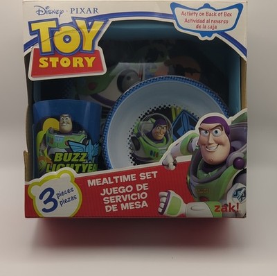 zak! Toy Story 3-Piece Kids Dinner Set Plate Bowl Tumbler Buzz Lightyear