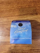 Vintage Leggs Sheer Comfort Control Top Pantyhose Navy Queen Size Unopened Box