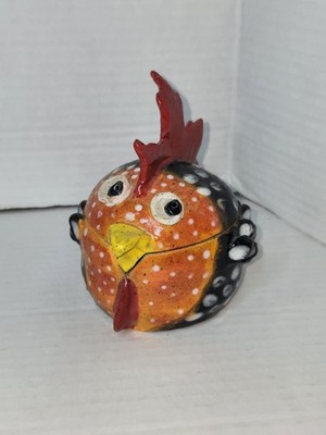 Sharon DeLong Chicken Trinket Dish Pottery