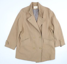 Beigefarbener erbsenfarbener Damenmantel Größe 14 von ELEMENTS