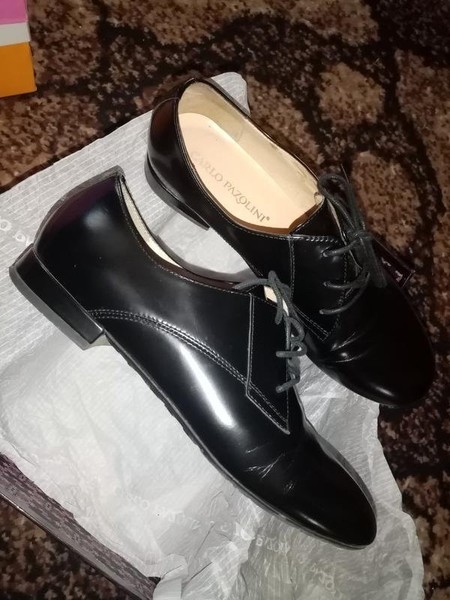 Women Carlo Pazolini Heels Black Leather 36.5 #113L