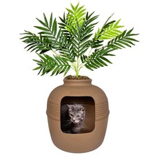 Hidden Litter Box Planter, Decorative Cat Litter Enclosure with Carbon Filter...