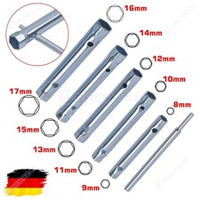 Rohrschl&uuml;ssel 6-tlg. Rohr Steckschl&uuml;ssel Set 8 - 17 mm Rohr Werkzeug Schl&uuml;ssel