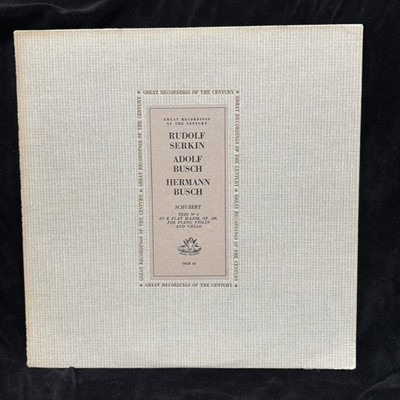 SCHUBERT Piano Trio #2 - ADOLF BUSCH & BUSCH & SERKIN - ANGEL COLH 43 w/ book