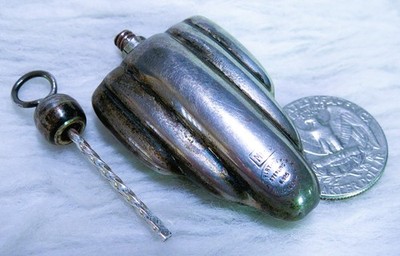 vtg. Mexico, EMP sterling silver PENDANT PERFUME SCENT BOTTLE