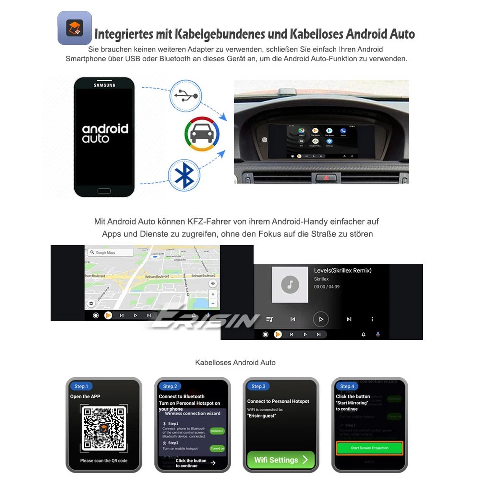 8.8" Android 14 Autoradio GPS 4G BMW 3er E90 E91 E92 E93 5er E60 E61 E63 E64 CCC - Bild 4 von 4