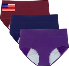 Women'S High Absorbency Period Cotton Underwear Heavy Flow Leakproof Panties(Reg