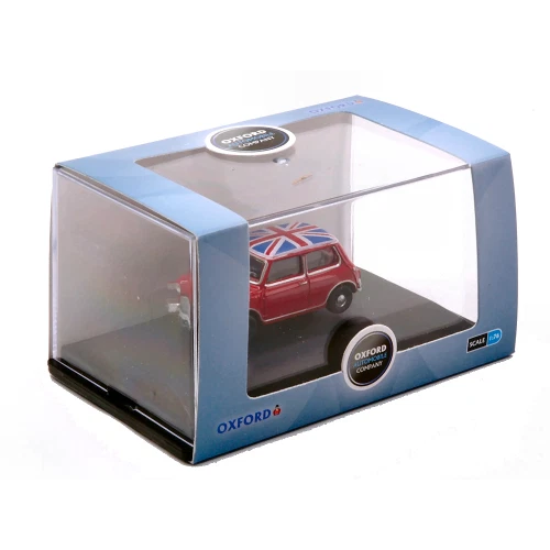 AUSTIN MINI RED/UNION JACK 1:76 Oxford Auto Stradali Modellino Nuovo - Immagine 3 di 3