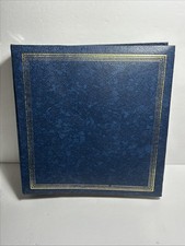 Magnetic Self-Stick 3-Ring Photo Album 100 Pages 50 Sheets , Navy Blue
