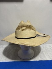 Justin Cowboy Straw Hat Style 10X Size 7 1/4 Bends And Peeling Wear