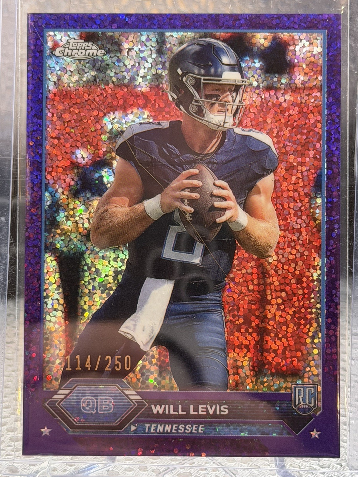 2023 Topps Composite Will Levis #4 Topps Chrome Purple Speckle Refractor #/250