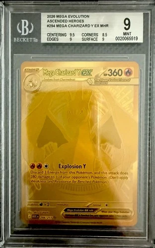 Mega Charizard Y Ex #294/217 - 2026 Pokemon Ascended Heroes - BGS 9
