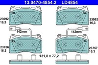 NEU - ATE 13.0470-4854.2 Bremsbelagsatz, Scheibenbremse FüR Alfa Romeo