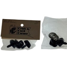 Craft Card Corner Black Plastic Doll Noses Stuffed Animal 3 Lot Of 13 9-17 mm