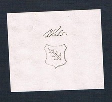18. Jh. Wils Wilsen Handschrift Manuskript Wappen manuscript coat of arms