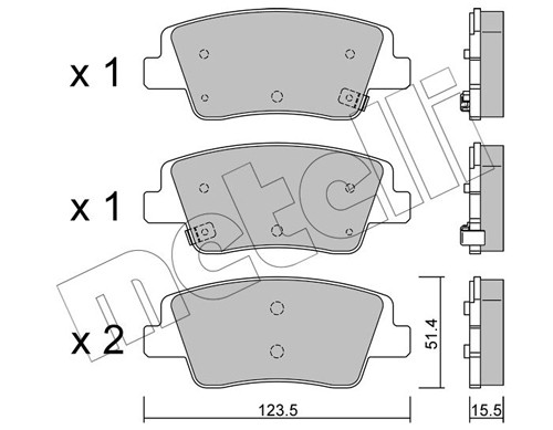 Metelli BremsbeläGe Bremsbelagsatz FüR Hyundai Ioniq 5 NE Staria Bus US4 KIA-image