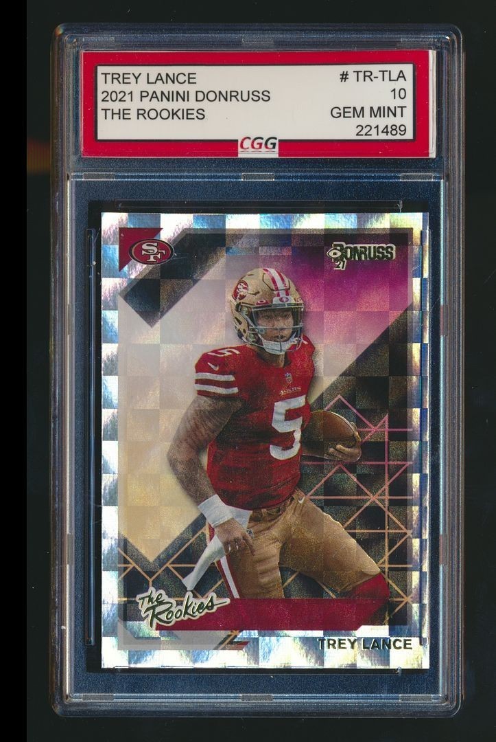 2021 DONRUSS THE ROOKIES CGG 10 GEM MINT TREY LANCE 49ERS