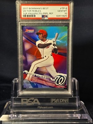 2017 BOWMAN’S BEST PURPLE REFRACTOR VICTOR ROBLES #TP-8 PSA 10 4/250!!!