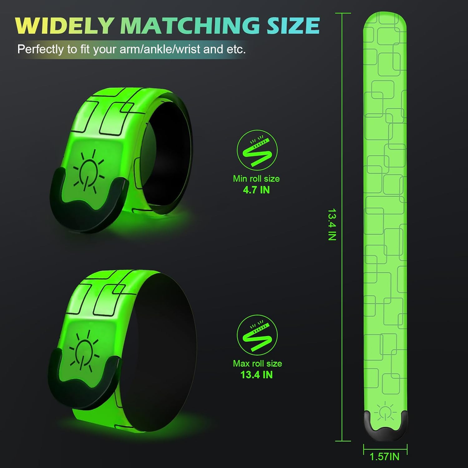 2 PCS LED Armband Rechargeable for Running Walking Cycling Jogging, 2025 Version