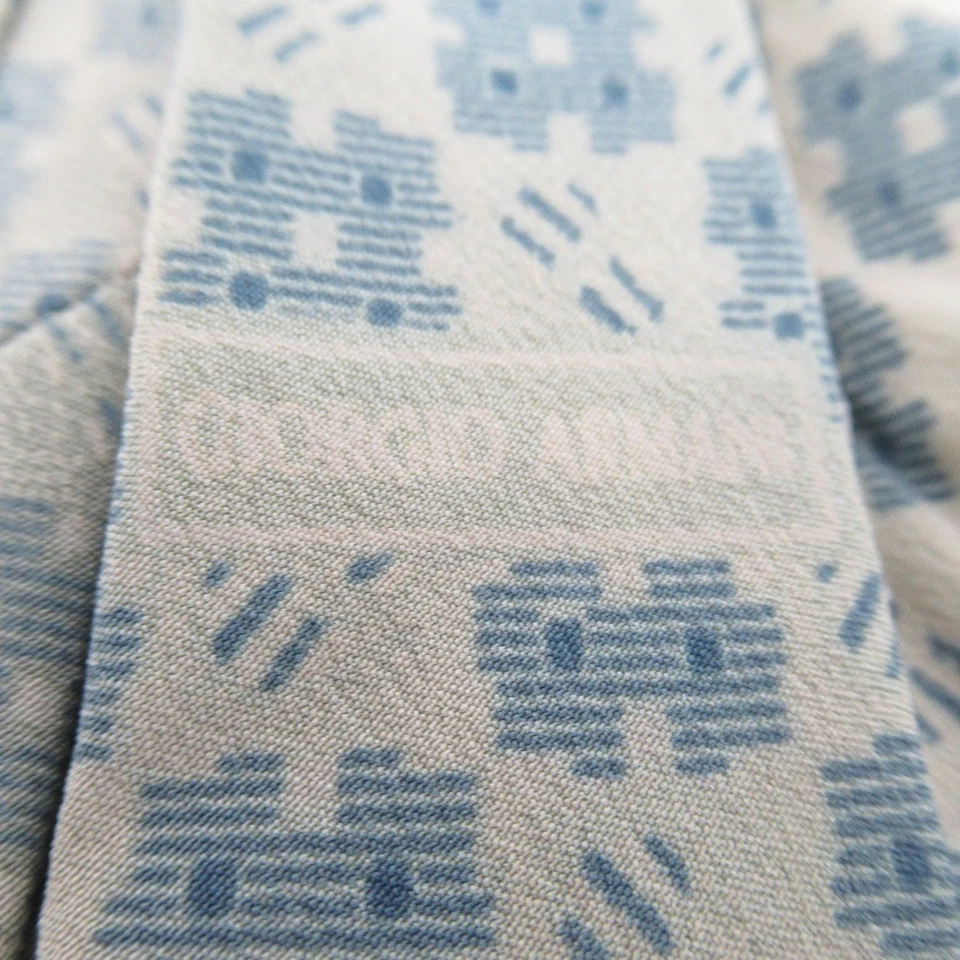 Giorgio Armani Tie Blue100% Silk Men's Italian Cross Design Preloved - Image 4 of 4