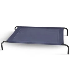 Large Dog Cat Bed Elevated Pet Cot Indoor Outdoor Camping Steel Frame Mat -XL