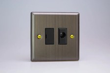 Fused Spur Brass + Flex Outlet Urban Antique Black Insert Varilight XY6UFOB.AB
