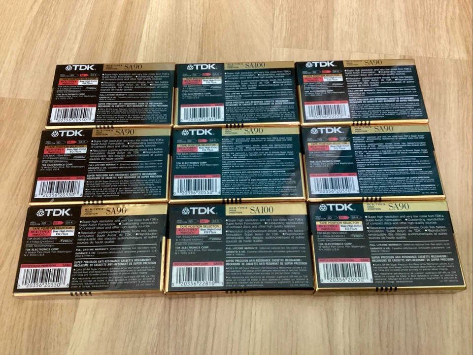 Lot TDK SA90, 9 cassettes, SA90 , SA100 - Image 2 of 4