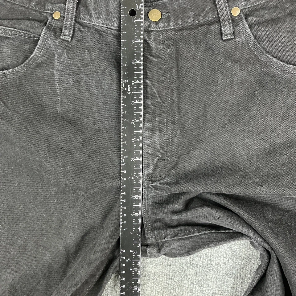 Wrangler Jeans Mens Size 37x36 Black Straight Fit Classic Denim Casual 47MWZBK - Image 4 of 4