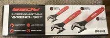 New SEDY 3 Piece Adjustable Wrench Set