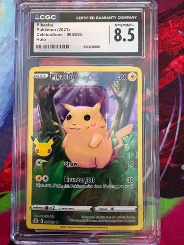 2021 Pokémon Pikachu 005/025 Celebrations CGC 8.5 Cert #6103780007