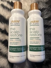 Raw Sugar Scalp Restore Conditioner with Activated Charcoal 18 Oz 2 Pack